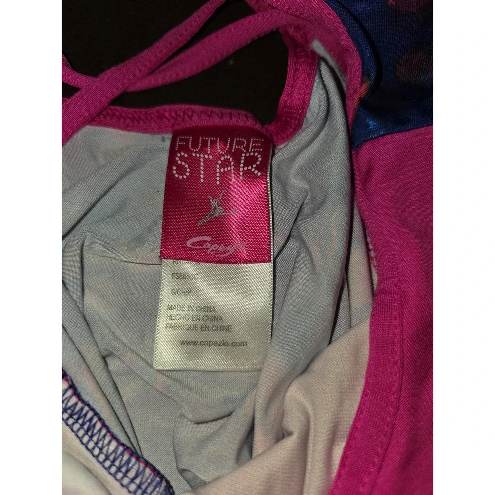 Future star gymnastics dance leotard and‎ athletic shorts size child small 6 7